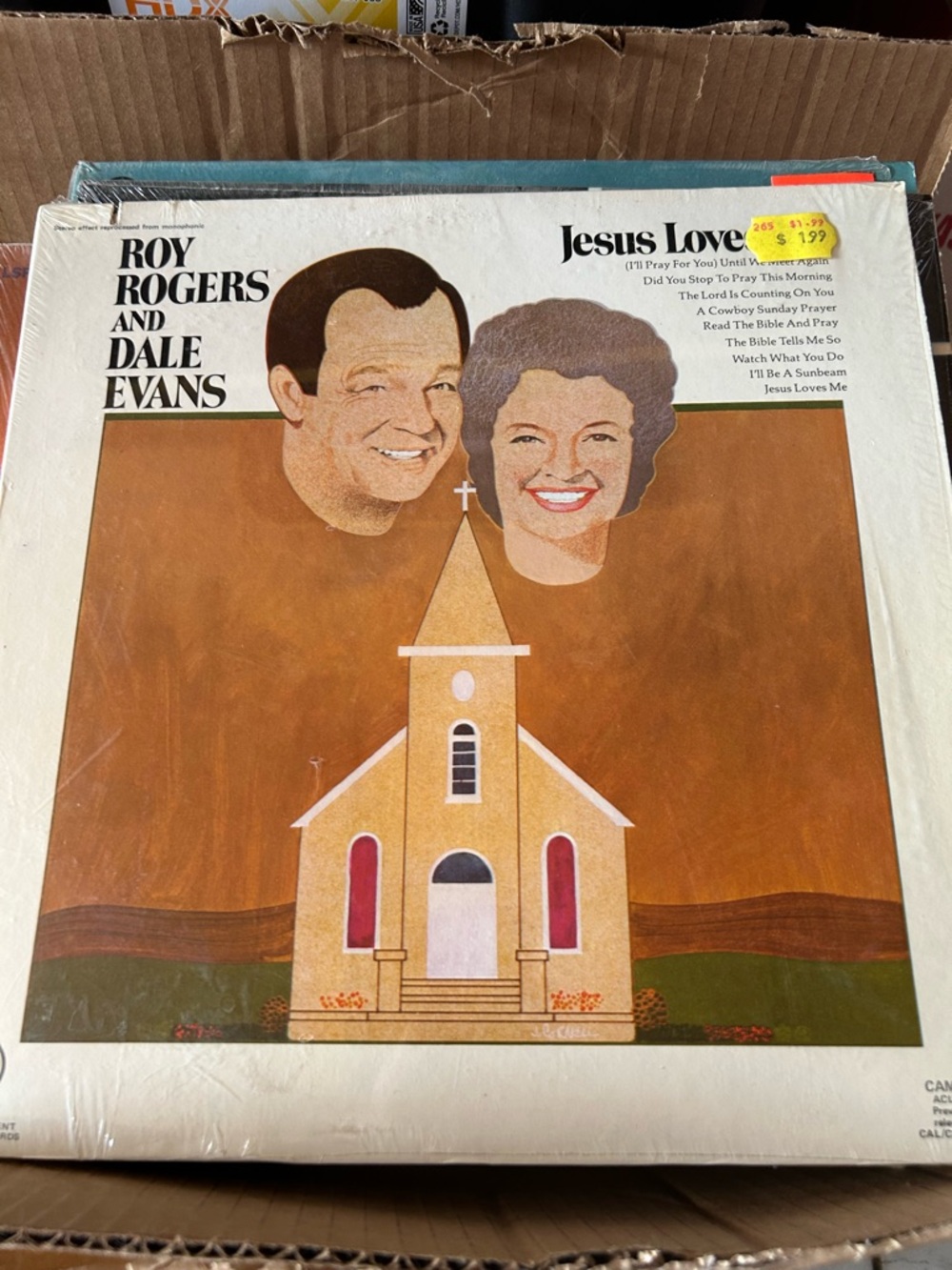 Vintage Roy Rogers and Dale Evans "Jesus Loves Me" vinyl record LP
